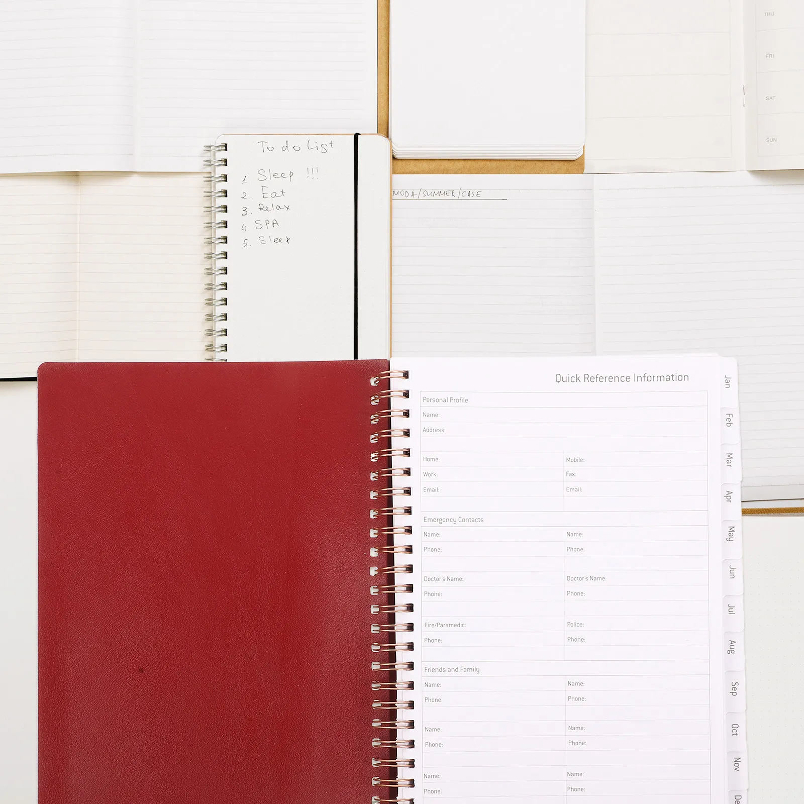 

Planner Notepad 2023 English Planner Notebook Spiral Coil Binding Side Turning Daily Use Memo Pad Office Work Schedule Notebook