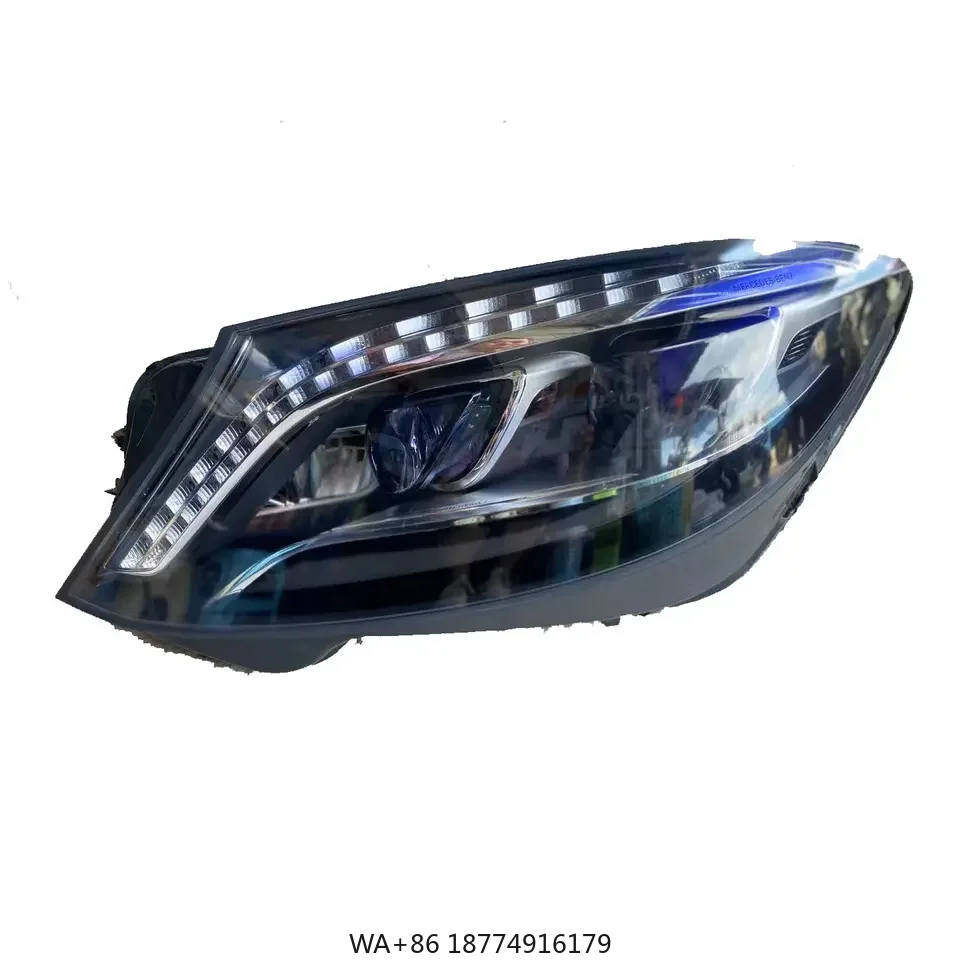 

W222 Headlights for W222 Led Headlamp 2015-2016 Led Light Body Kits Full Nosecut Radiator Fan Want tank Fender