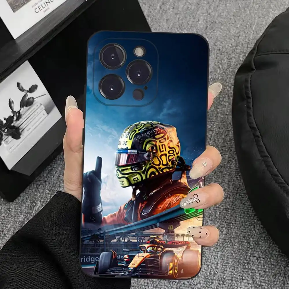 Чехол для телефона L-Lando Norris для iPhone 17,16,15,14,13,12,11,Plus,Pro Max,XS,X,XR,SE,Mini,8,7,мягкий силиконовый черный чехол