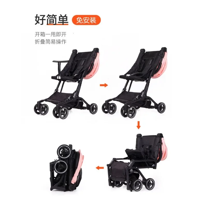 Baby Strollers Can Sit and Lie Down and Fold Easily, Portable High-view Baby Umbrella Carts, Children's Strollers