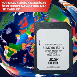 Navigation Map SD Card for Mazda EZ1U / 2 / 3/ 6 / CX3 / CX5 / MX5 / CX9 GPS SD Card Map Sat Nav 2023