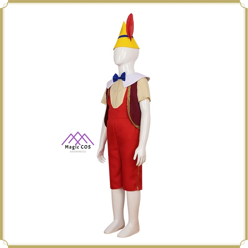

Pinocchio Cosplay Costume - Full Set Hot Anime Adult's/Kid's Red Yellow Uniform Role Playing Anime Outfit Halloween Party Suit