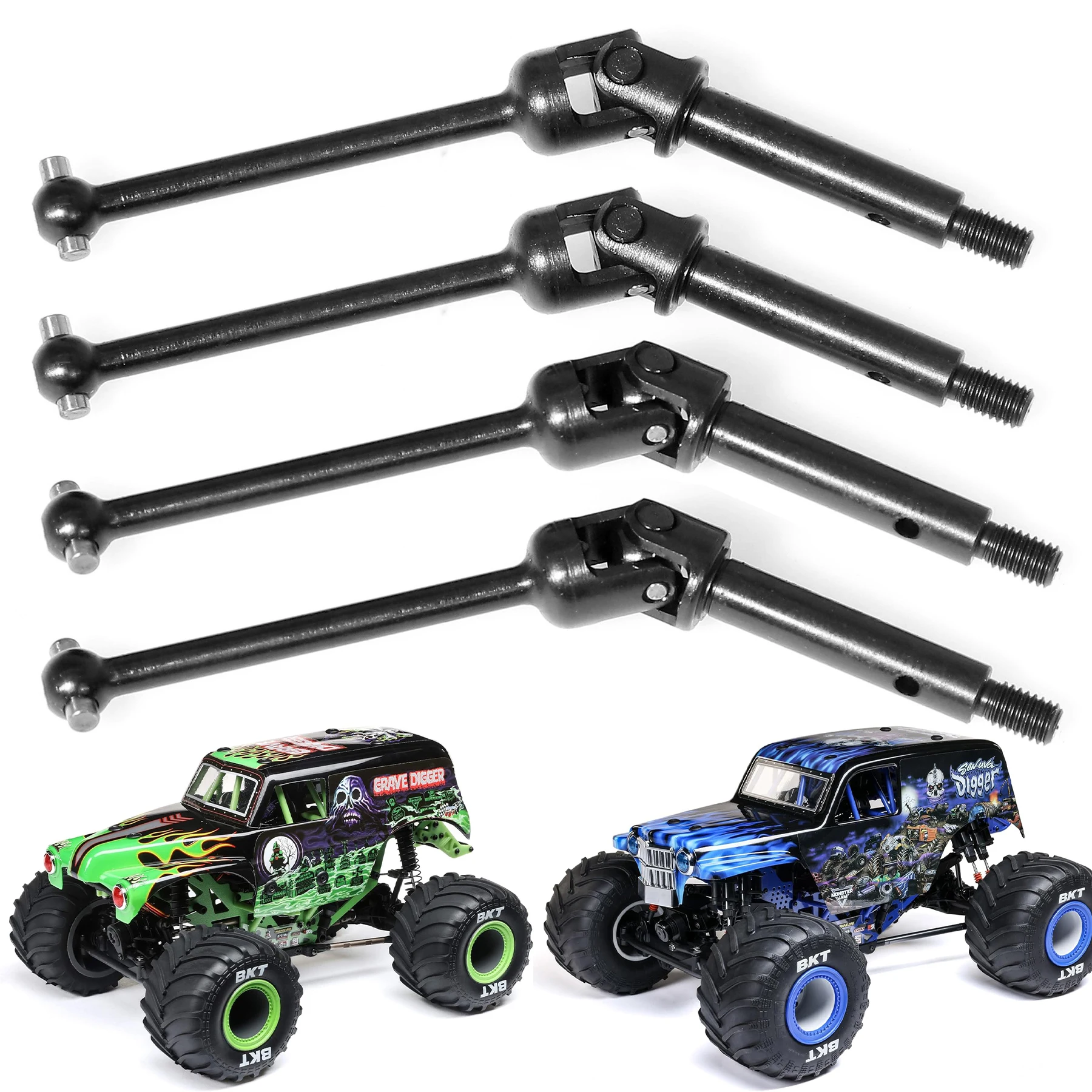 

4 шт., передний/задний универсальный шарнир CVD из сплава для LOSI 1/18 Mini LMT 4X4, матовый Monster Truck RTR, обновленные детали