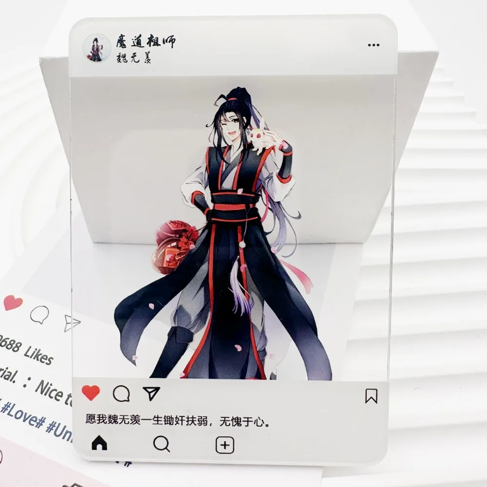 Grandmaster of Demonic Cultivation Acrylic Transparent Card Photo Props Wei Wuxian Creative Decoration Desktop Ornaments Gifts