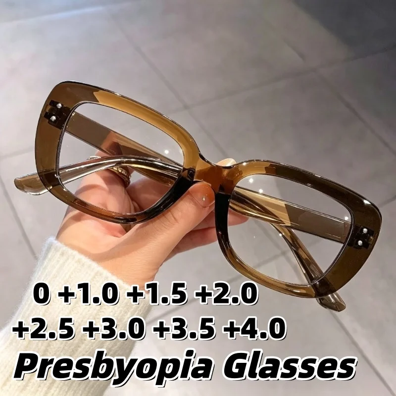 

2026 New Unisex Fashion Anti Blue Light Presbyopia Glasses High Definition Comfortable Reading Eyewear Diopter 0 To +4.0