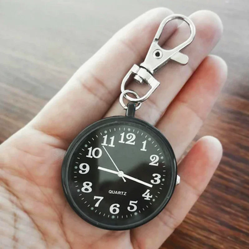 New Arrival  Pocket Watches Nurse Pocket Watch Keychain Fob Clock with Battery Doctor Medical Vintage Watch