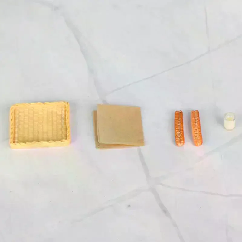 Accessoires de cuisine pour maison de poupée, 5 pièces, ornements miniatures pour maison de poupée, ensemble de bâtons de lait de soja et de pâte frite, modèle de jouet de jeu de simulation