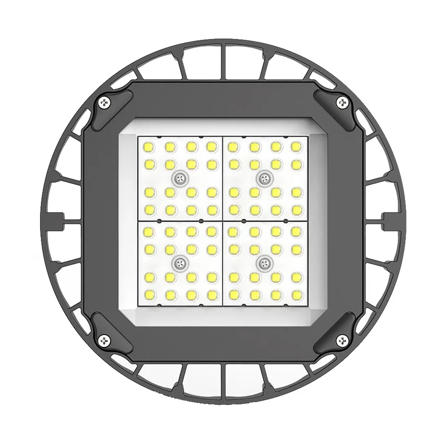 Éclairage industriel étanche à LED, 150W, UFO, IP65, lumière haute baie, garage, entrepôt, station-service, prix d'usine