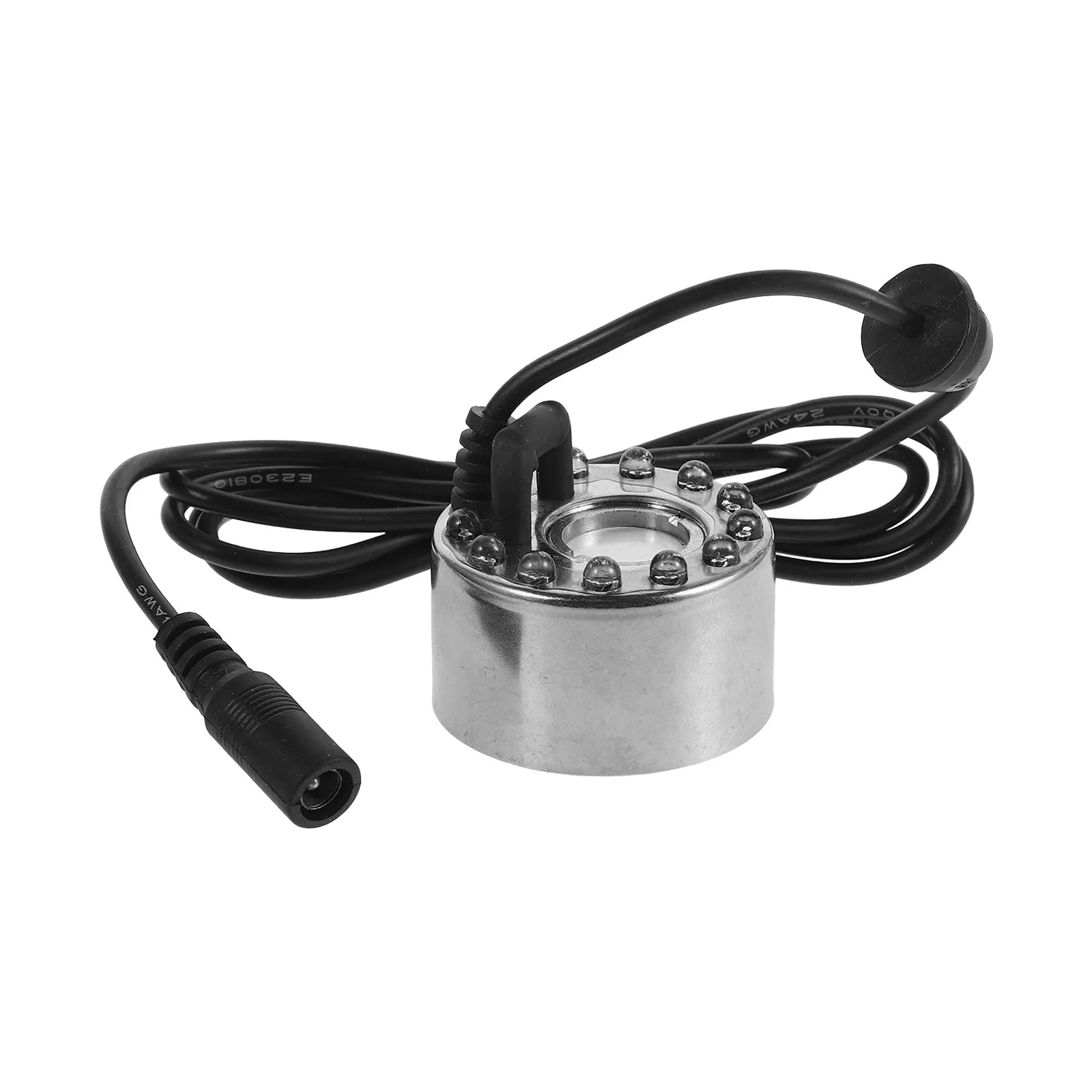 Pond Fog Machine 12 LED Light Mist Maker Small Water Feature Humidifier for Fish Tank Vase Birdbath Halloween