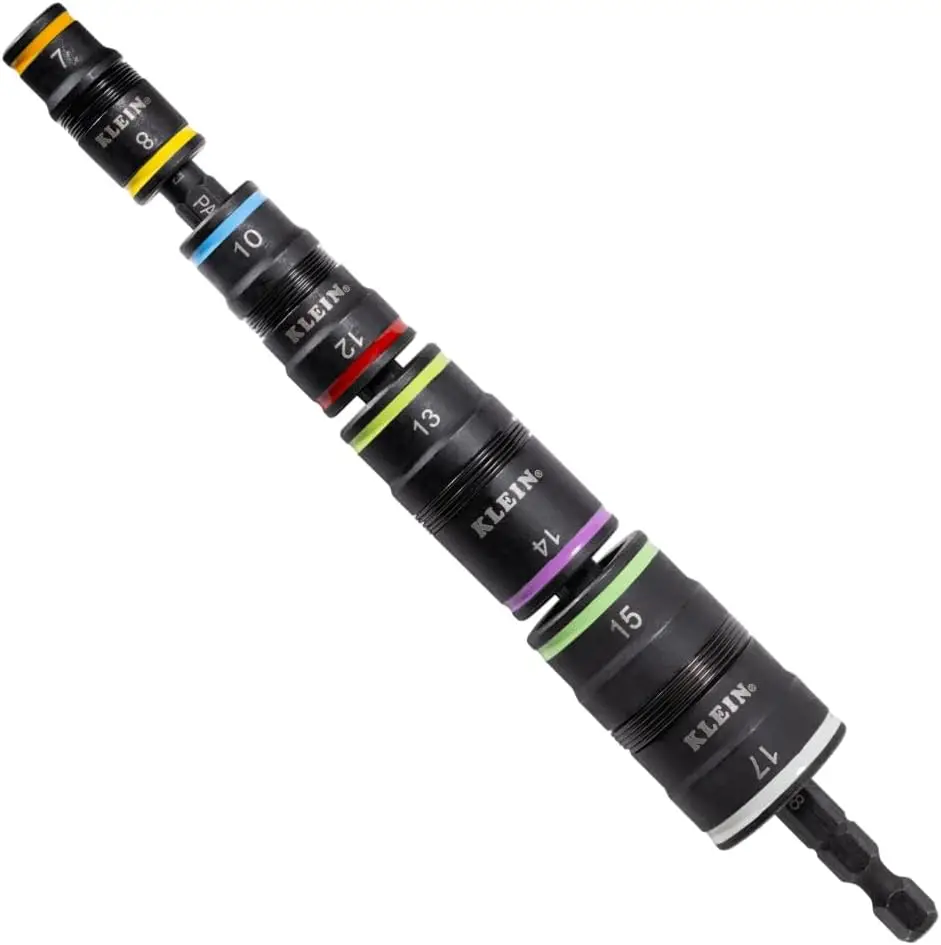 

Ударная отвертка 32934M, набор метрических головок 8 в 1, 4 розетки, 6,5-дюймовый ударный вал