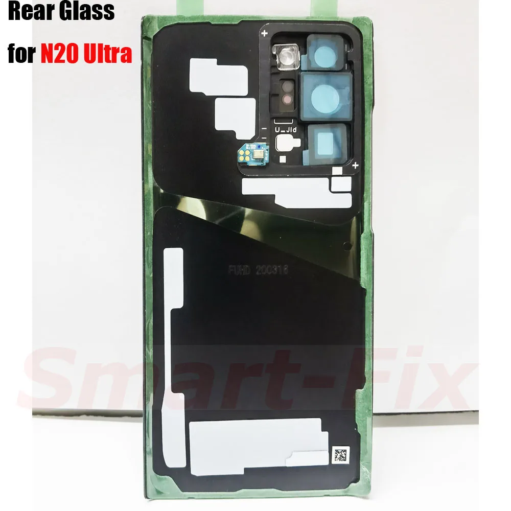 OEM Back Glass Case For SAM-Note 20 Ultra N20U Note20U Back Cover Battery Rear Glass with Camera Lens&Flash Diffuser&Adhesive