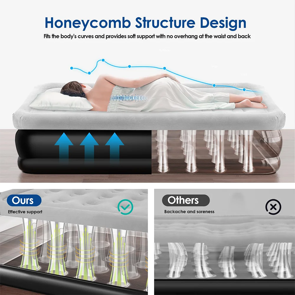 Luksusowy materac dmuchany Que – Camping Air Mattress Built In Pump recenzja i cena