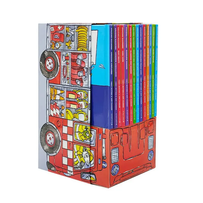 14 Books/set Amazing Machine:Big Truckload of Fun English Story Book Help Child Be Reader Early Education English Book