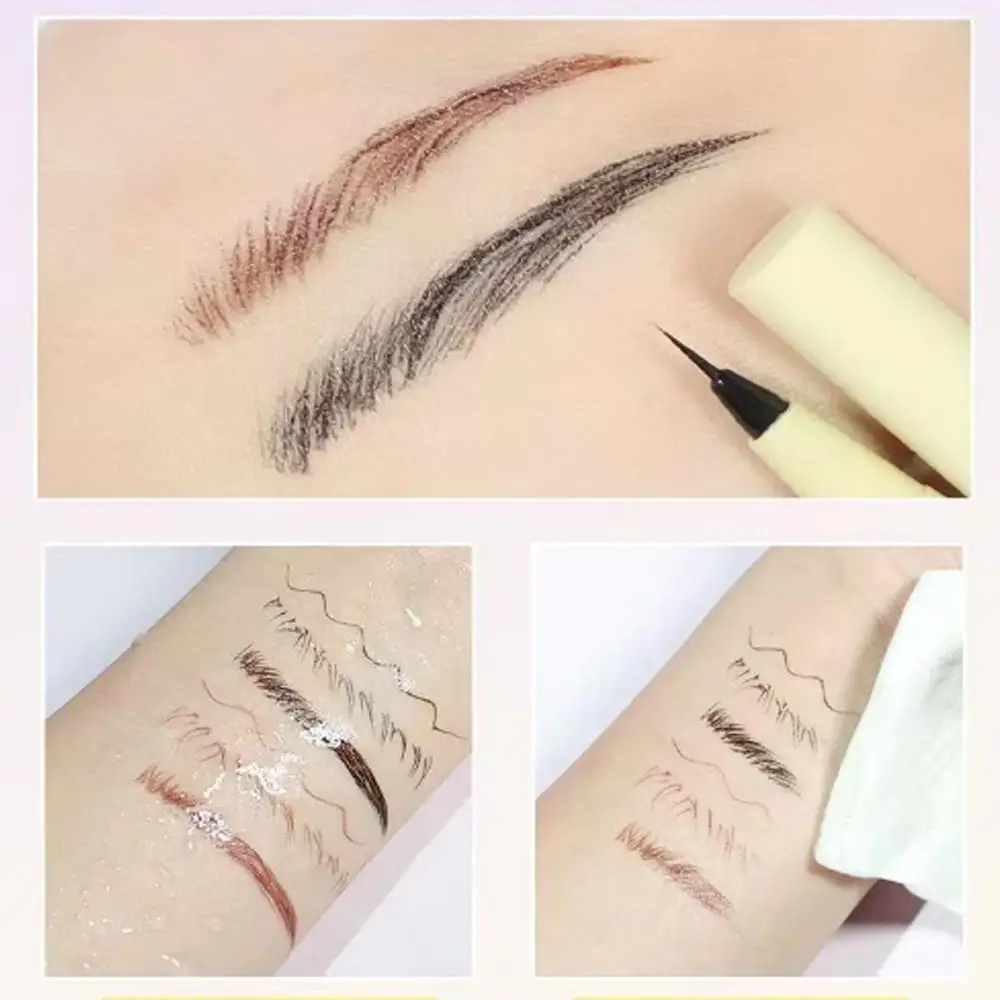 Ultra Thin Long-Lasting สีดําสีน้ําตาลขนตาอายไลเนอร์ปากกากันน้ํา Smooth โกหก Silkworm ไม่มีรอยเปื้อนดินสออายไลเนอร์