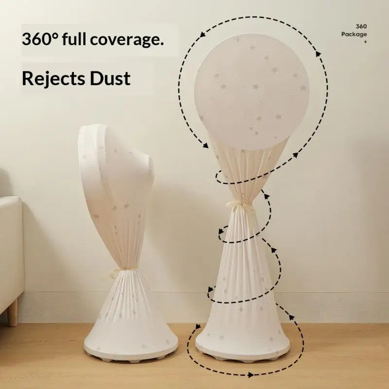 Universal Full-Coverage Dust Cover For Floor Tower Fan Protecting Circulating Electric Fan Gray Protective Sleeve Against Dust
