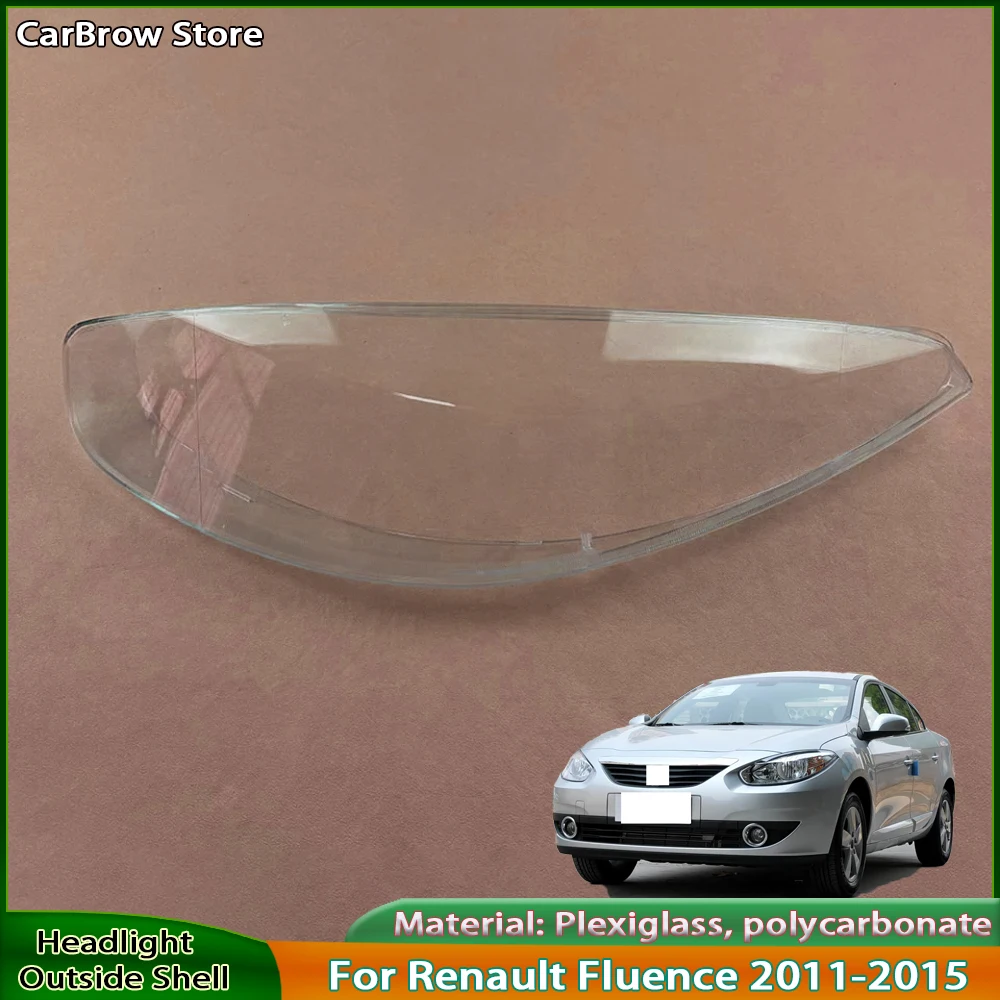 Transparent Headlight Shell Lens For Renault Fluence 2011 2012 2013 2014 2015 Headlamp Cover Plexiglass Auto Replacement Parts