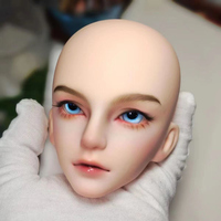 60cm Famale Doll's Makeup Head 1/3 Bjd Accessories with Eye Children Play House Dress Up Toy