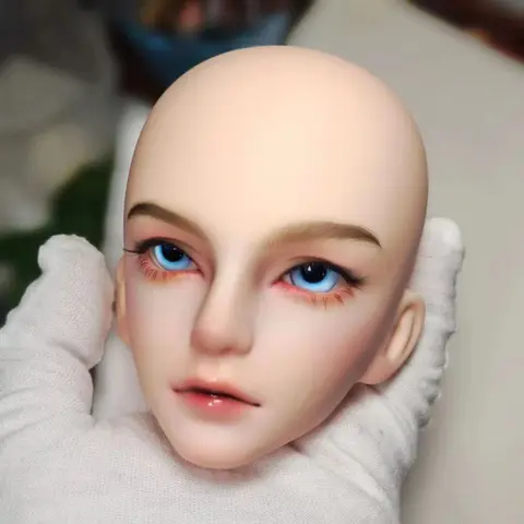 60cm Famale 인형의 메이크업 헤드 1/3 Bjd 액세서리 눈 어린이 놀이 집 드레스 장난감