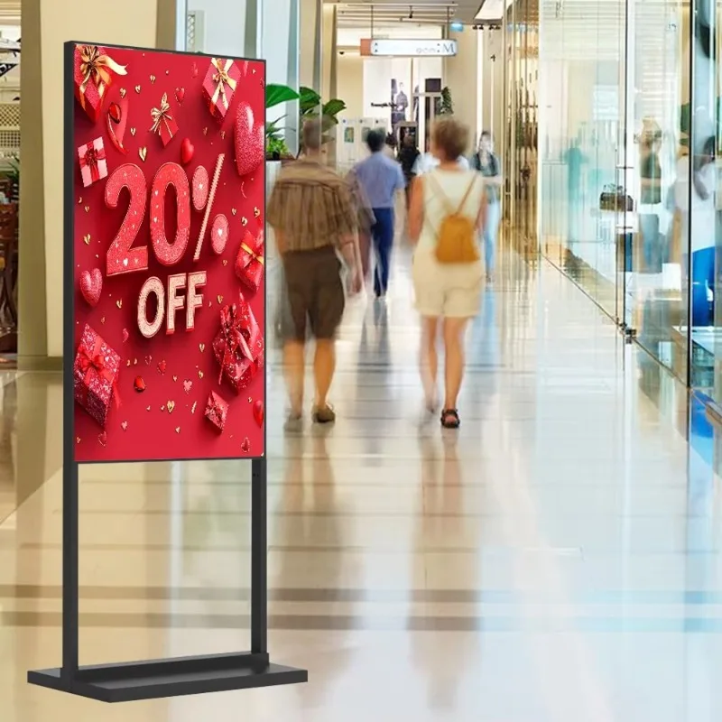 VISIGN Retail Storefront Window Digital Signage 3000Nits High Brightness LCD Screen Video Advertising Display for Clothing Shop