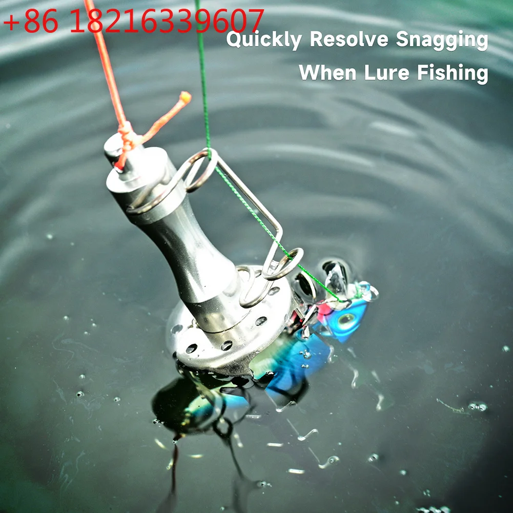 YAO Save Lure Snag Recovery Tool Fishing Bait Retriever Recovery Device with Stainless Steel Hook PE Rope for Shore Boat Fishing