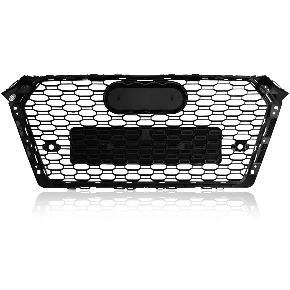 For Audi A4 S-line B9 2016 -2019 S4 EU Honeycomb Grills Mesh Upper Grille Replace 8W0853651 Parts Front Bumper Racing Grills view 4