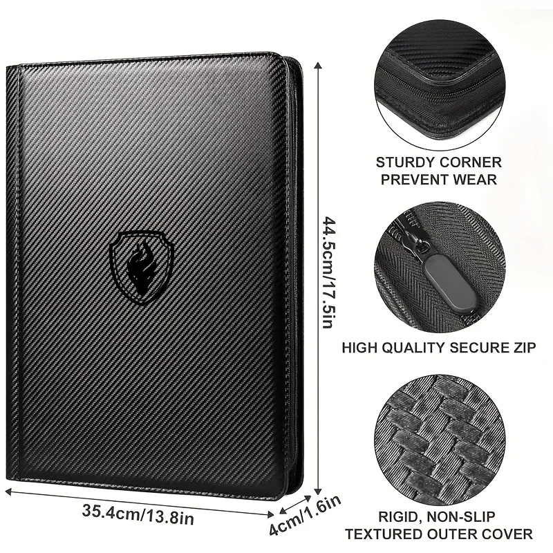 16 pocket trading card binder Binder, Premium Zip Card Binder, 1024 Double Sided Pocket PU Collection Binder, Collector Album, Card Folder for Mtg, Tcg Card Binder 1280-Pocket Trading Card Binder