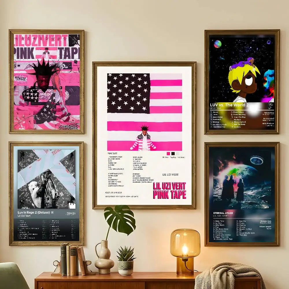 Rapper Lil U-Uzi V-Vert Eternal Atake Poster Living Room Bedroom Bar Cafes Wall Home Decoration Gifts