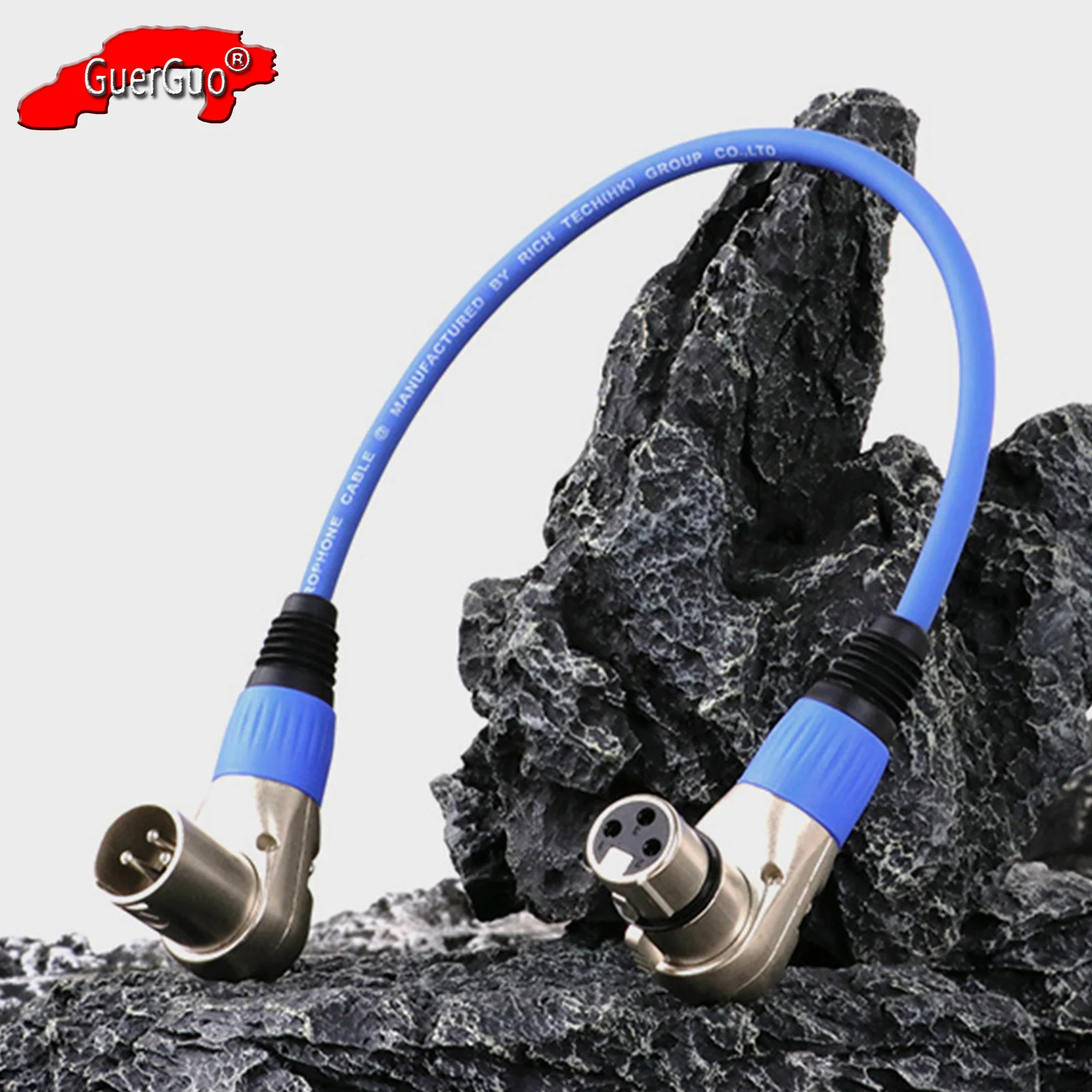 

Balanced XLR Cable,Right Angle XLR Male to Female Pro 3Pin 90 Degree Microphone Connector for Audio Interface Mixer Speaker