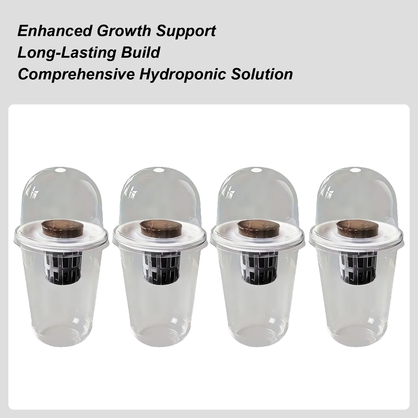 

Clear Nursery Pots Hydroponic Flower Starter Accessories Plant Starter Cups For Gardeners Growers Farmers Balcony Garden