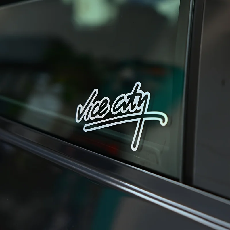 قطعة واحدة من ملصق GTA Vice City العاكس - ملصق Grand Theft Auto للسيارات والدراجات النارية، سهل التطبيق، هدية مثالية لمحبي GTA