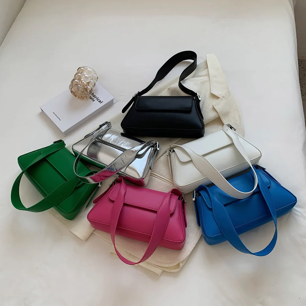 Simple Lady Single Shoulder Bags 2023 New Fashion Underarm Bag Solid 6 Colors Chic Designer Women Commuter Shopping Handbags