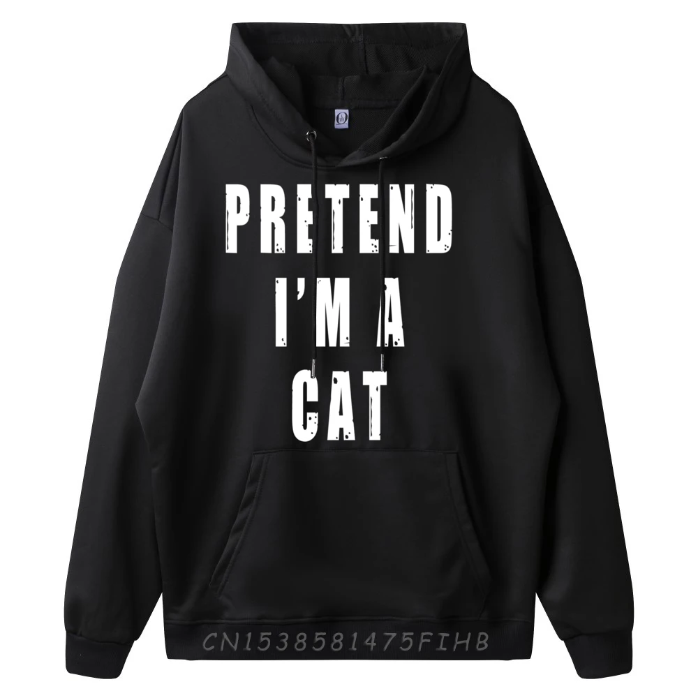 Pretend I M A Cat Funny Lazy Last Minute Halloween Costume Mens Designer Clothes Luxury Sweater Big Size Easter Day