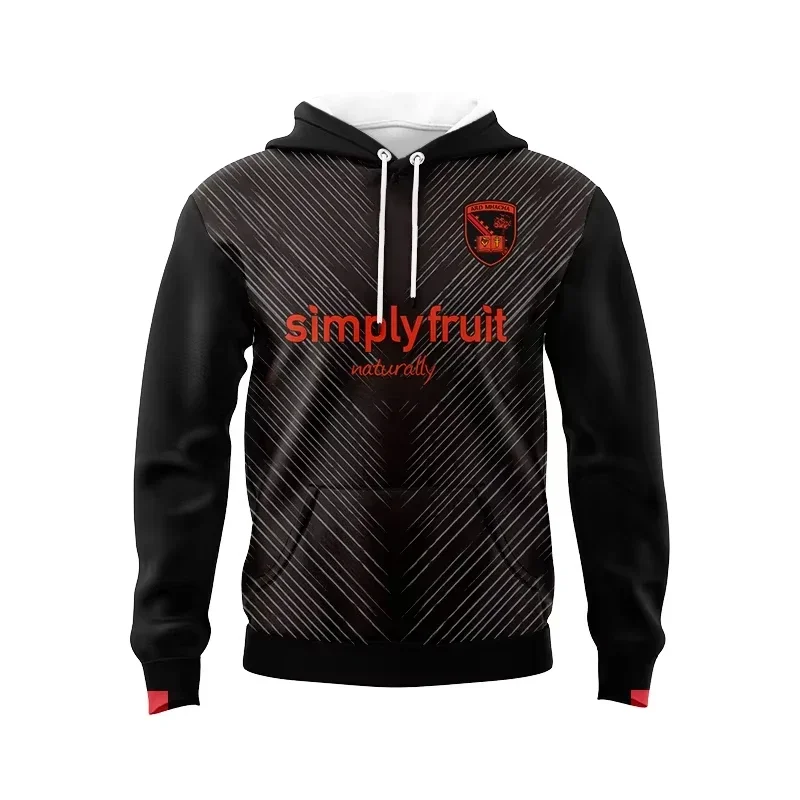 2023 Armagh Home and Away Rugby Hoodie Jersey Sweatshir Men's 3D Printed Comfort Casual Sports Pullover Shopping Travel Fashion