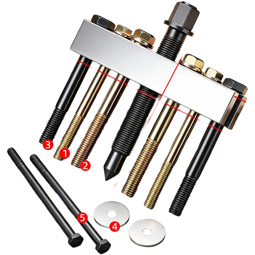 Engine Repair Crankshaft Pulley Remover Tool with Broad Fitment Capability and Stable Load Transfer During Operation