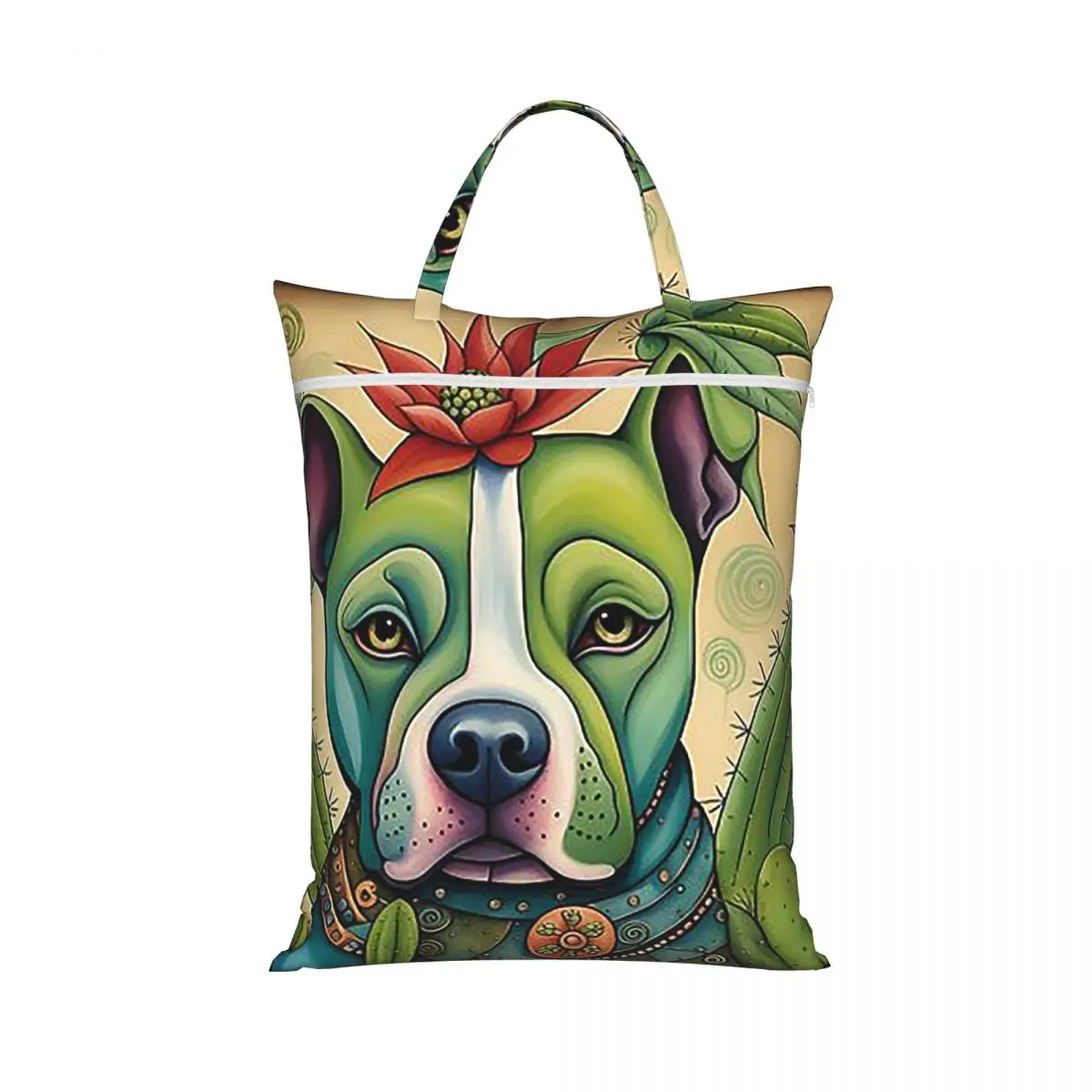 Pit Bull Prickly Portraits Laundry Collector Foldable Laundry Basket Home Organizer Washing Basket Home Organizer