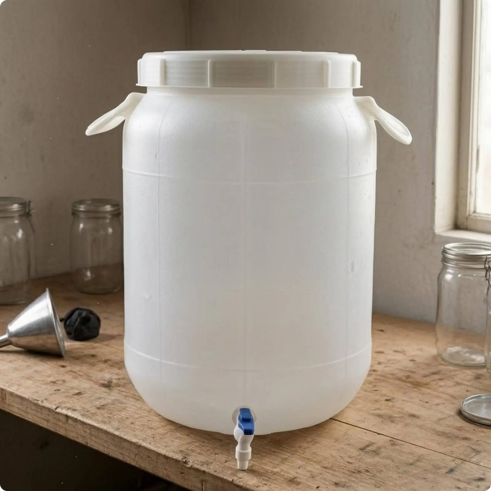 Food Grade Plastic Storage Barrel Durable Thickened Container Water Bucket with Spigot for Multipurpose Use
