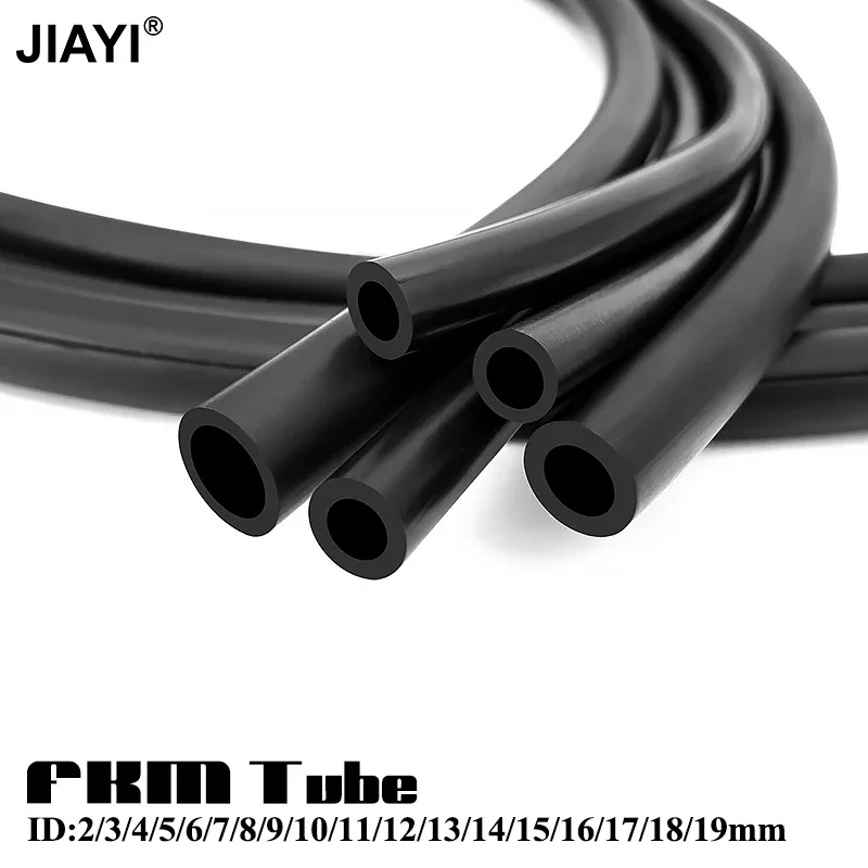 ID 2 3 4 5 6 8 10 12 14 16 18mm 3 M Black Fuel Hose High Temperature Resistant Fluorine Rubber Tubing -60°C ~ 300°C