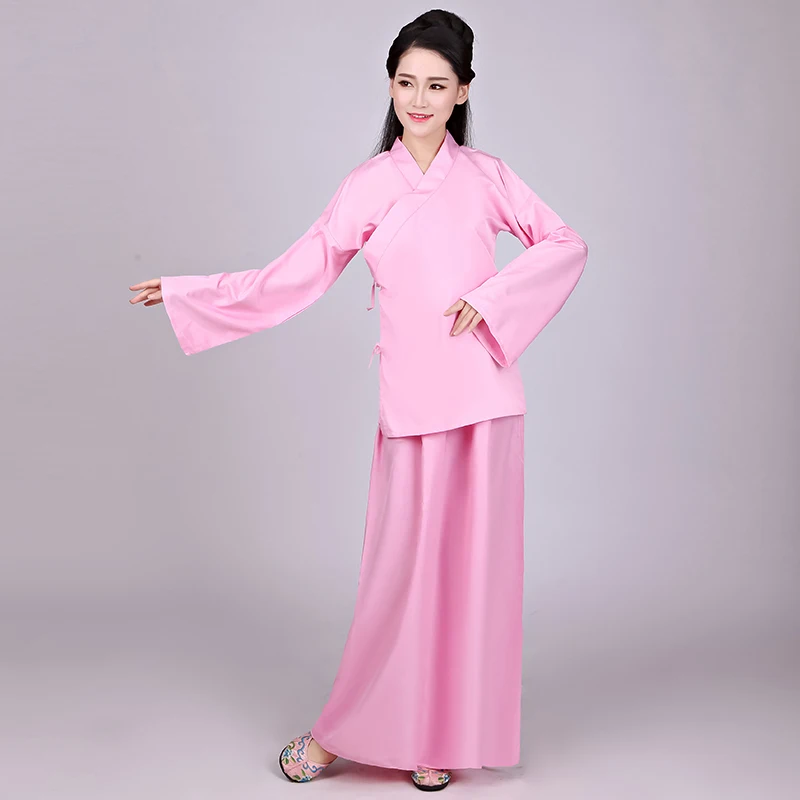 Hanfu Oude Chinese Kostuum Vrouwen Lange Broek Tops Set Wit Roze Slapen Innerlijke Slijtage Mannelijke Vrouwelijke Unisex Nachtkleding Prestaties