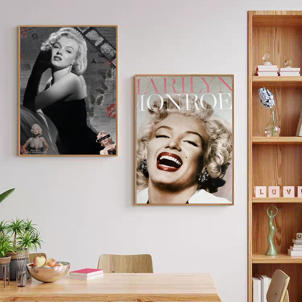 Marilyn Monroe 50s Movie Star DIY Sticky Poster Whitepaper Prints Posters Artwork Nordic Home Decor