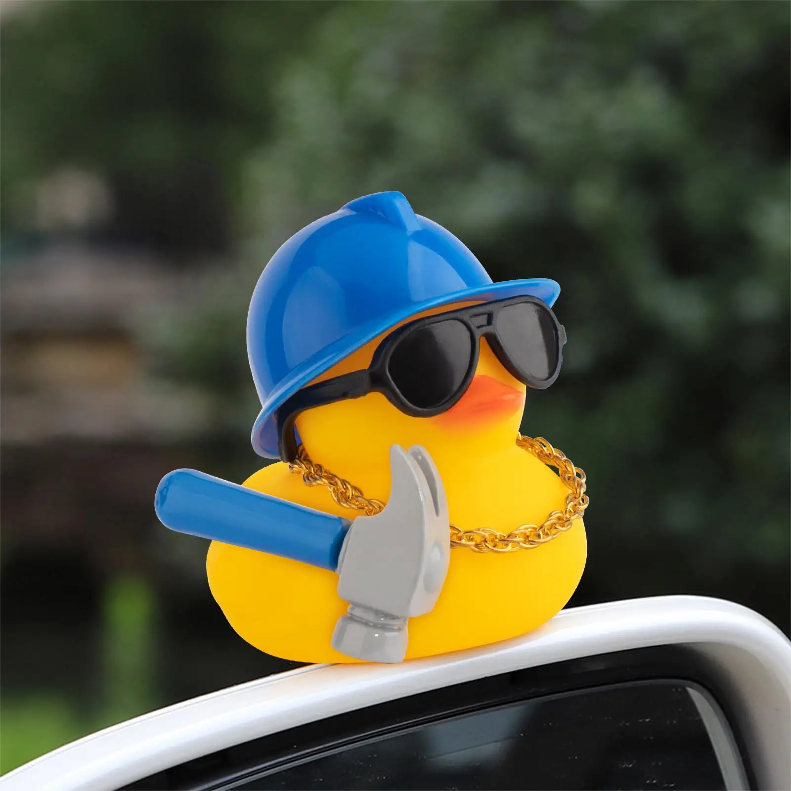 Car Dashboard Decorations Rubber Ducks, Construction Builder Rubber Ducky for Car Ornament Cute Duck with Tool