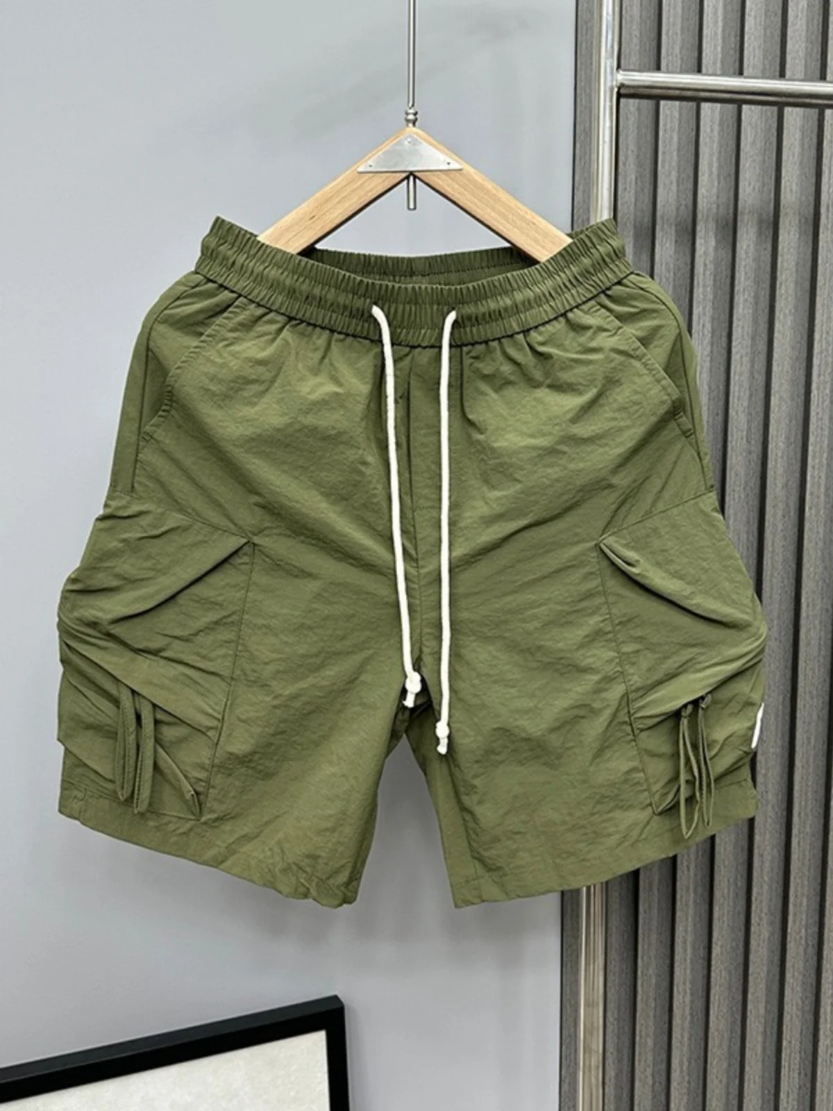 

Summer Thin Casual Men's orts Qui Dry Straight Leg Faionable Workwear Youth Active Sle mid Waist Loose Fit Basic Color