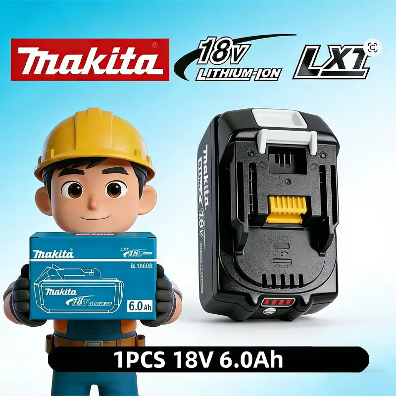 

100% original Makita 6.0Ah 18V Rechargeable Battery for Makita 18V BL1830 BL1830B BL1840 BL1840B BL1850 BL1850B Power Tools