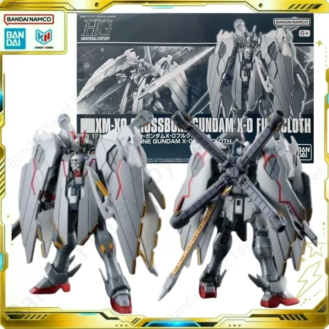 Bandai Action Original Model Anime Gundam HG 1/144 XM-X0 Crossbone Gundam X-0 Full Cloth Figure Building Model Kit Gift For Fans