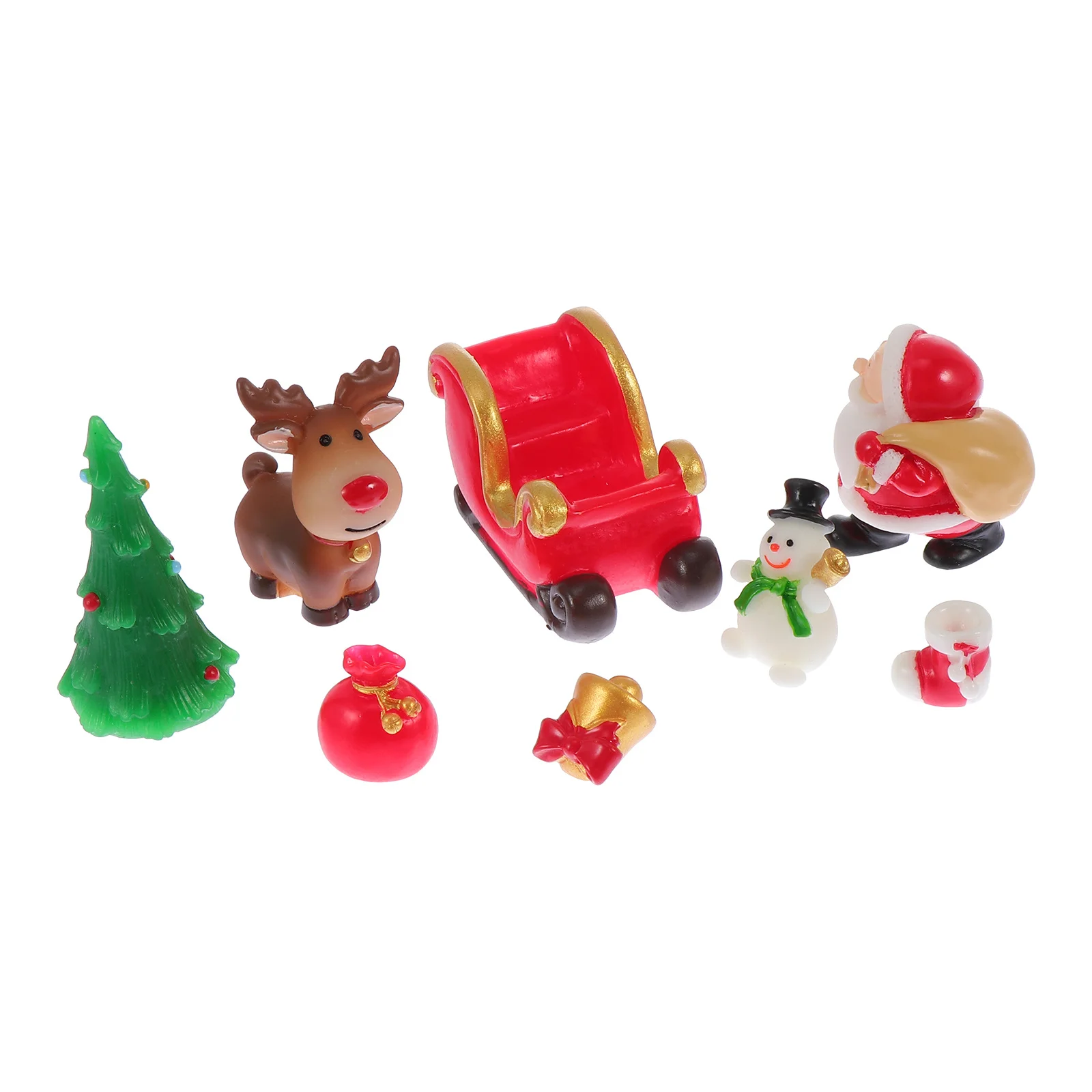 8 قطع من حلي عيد الميلاد الاحتفالية المصنوعة من الراتنج لديكور مشهد عيد الميلاد لغرفة المعيشة وغرفة النوم وأفكار هدايا العيد