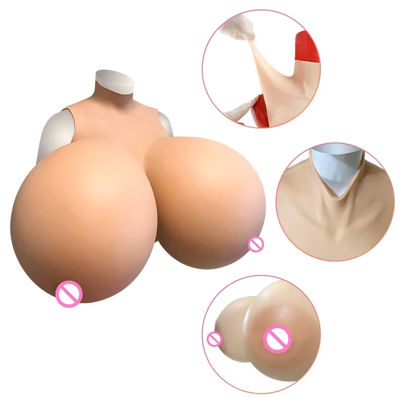 Inflatable Huge ZZ/ZZZ Cup Silicone Fake Boobs DIY Male To Female Breast Form Fill Air Water Cosplay Crossdressing Customized