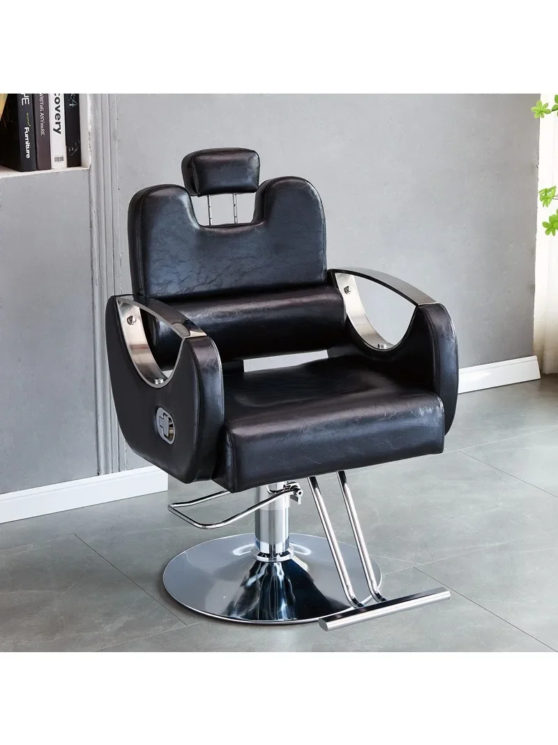 Hairdressing Chair Hair Salon Private Network Red Barber Shop Chair Can Be Put down Lifting Rotating