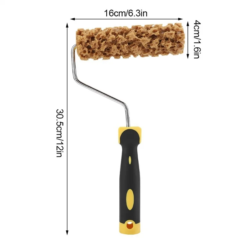 Texture Pattern Paint Roller Brush With Handle Decorate For Wall Painting Tool