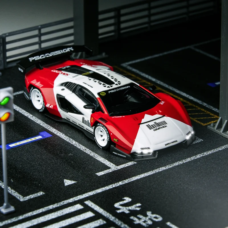 PSC 1/64 Lamborghini Countach LP800-4 Liga Brinquedo Veículo Motor Diecast Metal Modelo Presentes