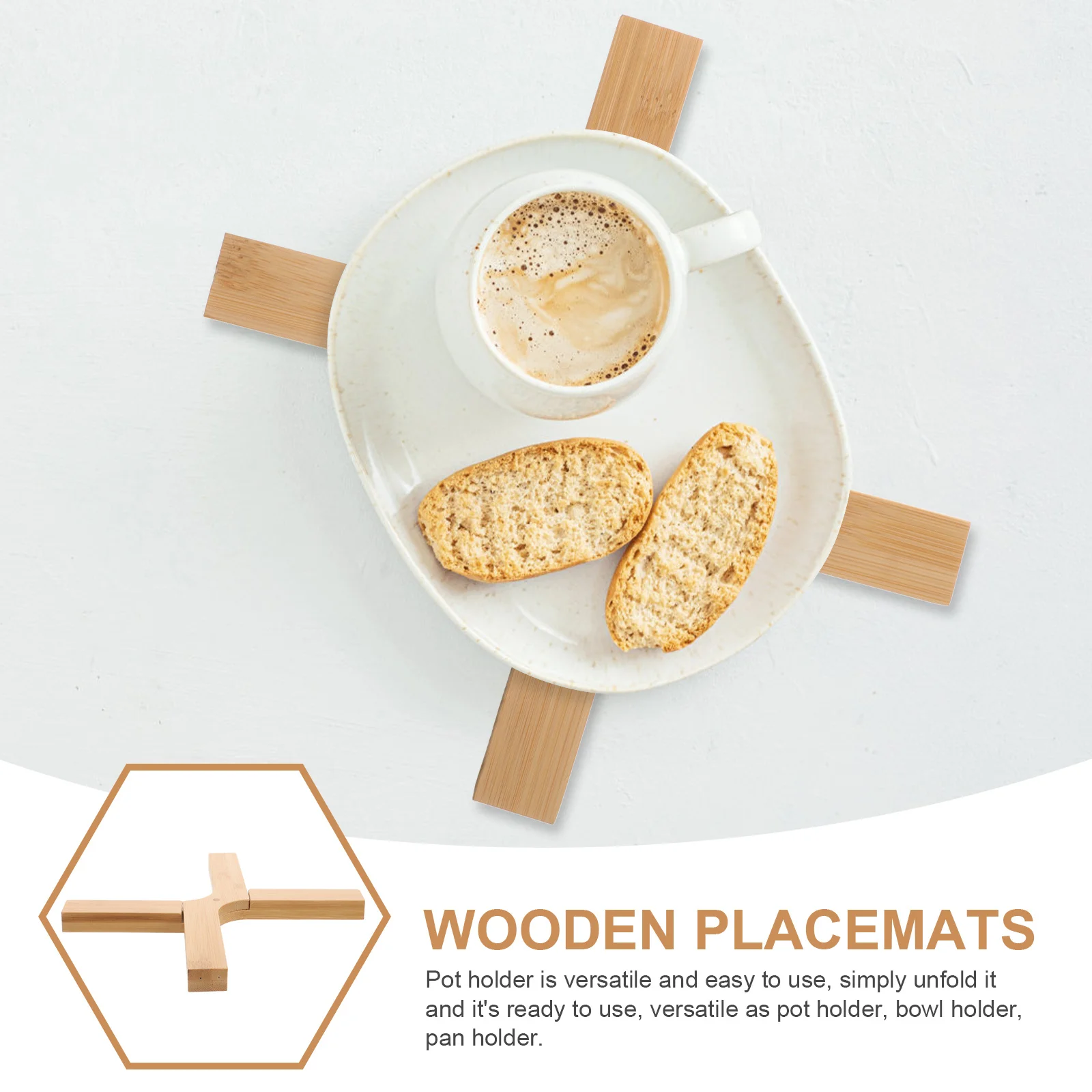 

Bamboo Trivet Foldable Non-Slip Heat Insulating Pad For Hot Pots Pans Bowls Kitchen Table Protector Wood Trivets Countertop