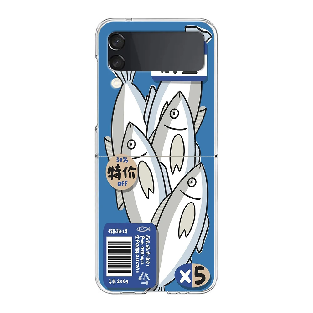 Samsung Discounted Salted Fish Vegetables Phone Cover For Samsung Galaxy Z Flip 8 7 6 5 4 Case Transparent For Samsung Z Flip 3 Hard PC - Aliexpress Deal